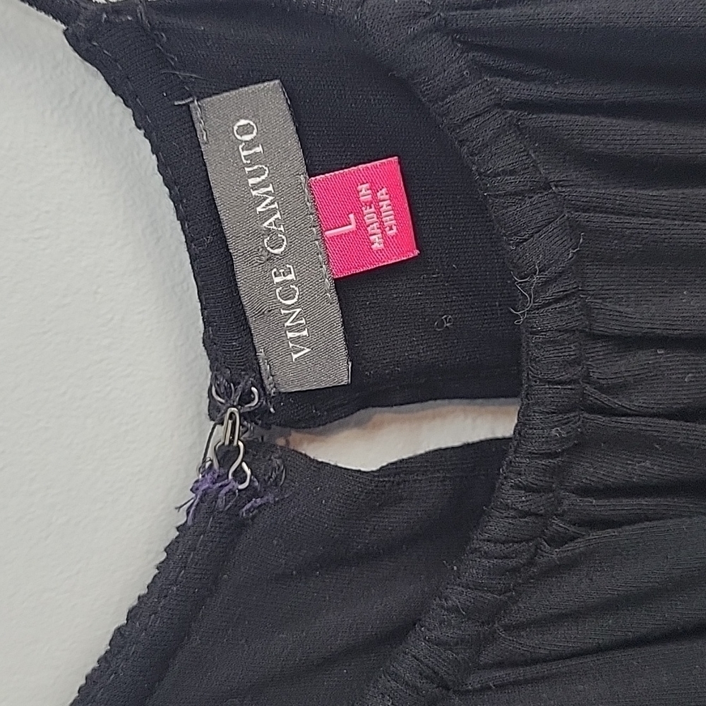 Vince Camuto High neck black Cami Tank - Picture 3 of 6